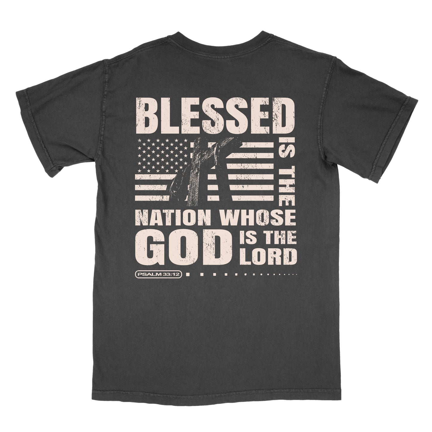 Blessed Is The Nation Tee - Black