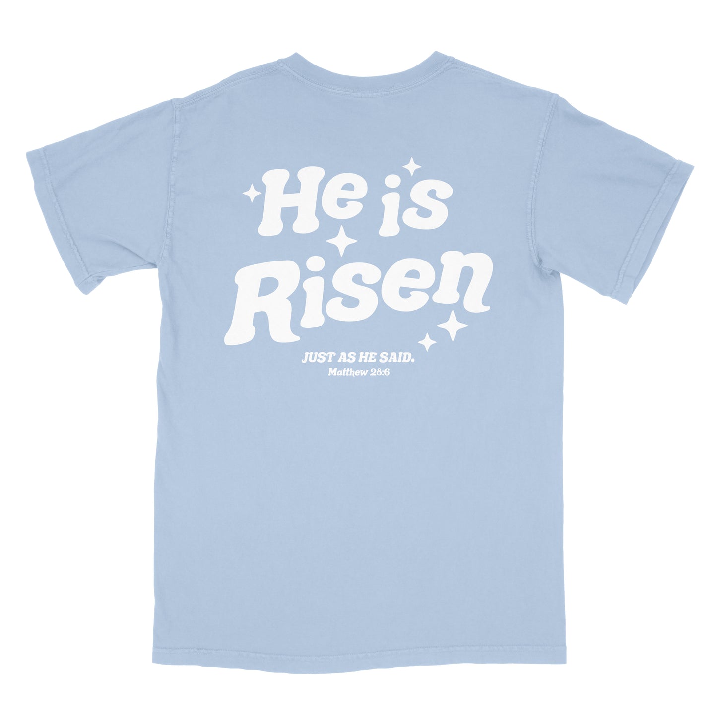 He Is Risen Tee - Washed Denim